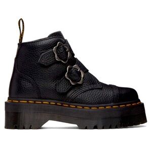 DR. MARTENS NWT
Black Devon Flower Buckle Platform Boots Sz 7